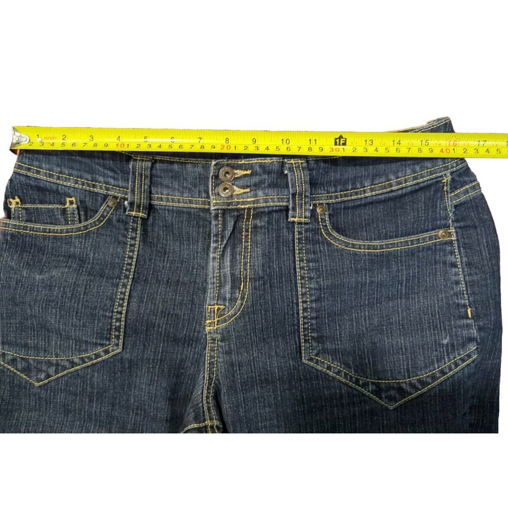 Jeanstar Size 8 Capri Medium Wash Blue Jeans Pants straight leg 32" W High Waist - Picture 16 of 16
